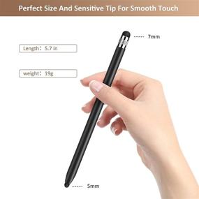 img 3 attached to StylusHome 2 Pcs Stylus Pens for Touch Screens - Sensitivity Capacitive Stylus with 2 in 1 Touch Screen Pen and 6 Extra Replaceable Tips for iPad, iPhone, Tablets, Samsung Galaxy, and All Universal Touch Devices