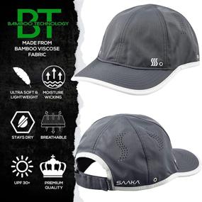 img 2 attached to Stay Cool and Dry with the SAAKA Lightweight Sports Hat for Men: Perfect for Running, Tennis, Golf, and Working Out!