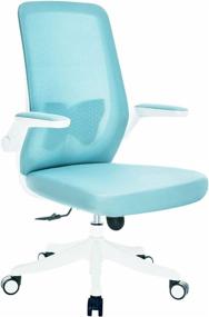img 4 attached to 🪑 WOHOMO Ergonomic Office Chair with Flip-up Armrest, Lumbar Support, and Mesh Back
