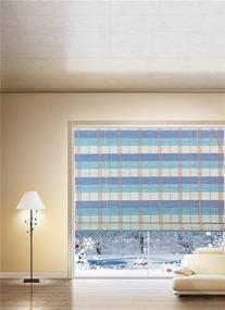 img 1 attached to 🎋 Bamboo Roll Up Window Blind Roman Sun Shade - Natural, WB-BCT003 (W24 X H72): Stylish & Functional!
