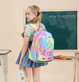 img 3 attached to Backpack Lightweight Rainbow Preschool Kindergarten Backpacks and Kids' Backpacks