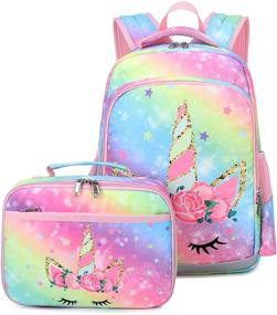 img 4 attached to Backpack Lightweight Rainbow Preschool Kindergarten Backpacks and Kids' Backpacks