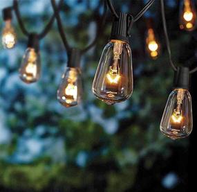 img 4 attached to 🏞️ Enhance Your Outdoor Space with SkrLights 10Ft Edison Bulb String Lights for Patio Garden Porch Backyard Party Deck Yard - Black - (Includes 1 Extra Bulbs)