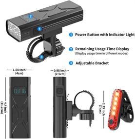 img 2 attached to Rechargeable Headlight Digital Display Bicycles