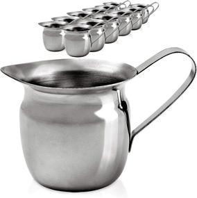 img 4 attached to 🥛 Stainless Steel Creamer Pitcher for Restaurants - Pack