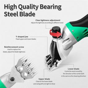 img 1 attached to Anbull 550W Electric Sheep Shears - Professional 6-Speed Clippers 🐑 for Farm Livestock, Goats, Alpaca, Lamas, Horse, Cattle & Large Dog Grooming