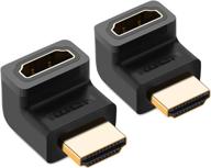 🔌 ugreen 2-pack hdmi adapter - 270° right angle, gold plated hdmi male to female connector - supports 3d, 4k, 1080p hdmi extender for tv stick, roku stick, chromecast, xbox, ps4, ps3, nintendo switch logo