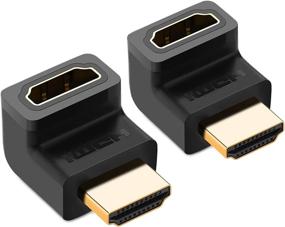 img 4 attached to 🔌 UGREEN 2-Pack HDMI Adapter - 270° Right Angle, Gold Plated HDMI Male to Female Connector - Supports 3D, 4K, 1080P HDMI Extender for TV Stick, Roku Stick, Chromecast, Xbox, PS4, PS3, Nintendo Switch