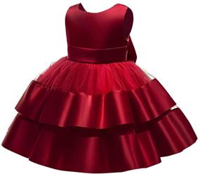 img 2 attached to 🎀 KLFFLGID Bowknot Pageant Dresses Headwear: Glam Up Your Girls' Clothing Wardrobe!