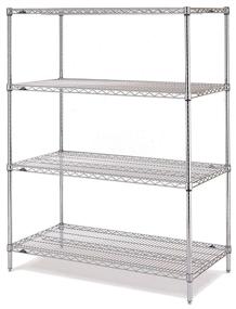 img 2 attached to 📦 Metro EZ1848BR-4 Super Erecta Industrial Wire Shelving 4-Shelf Convenience Package, Brite Finish, 18x48x74.5 inches
