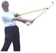 master your swing with the perfect release golf club swing plane trainer aid logo