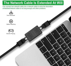 img 1 attached to Высококачественный набор из 3 коннекторов RJ45 - удлинитель и соединитель для кабелей Ethernet с совместимостью Cat7/Cat6/Cat5e/Cat5 - женский к женскому, черный