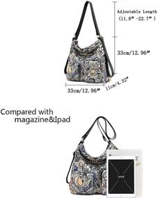 img 2 attached to 👜 Nawoshow Waterproof Nylon Crossbody Bag: Anti-theft RFID Shoulder Handbag and Convertible Backpack