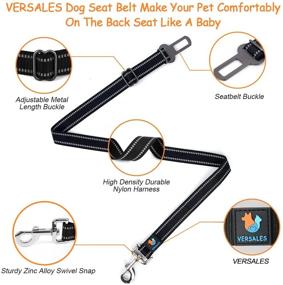 img 3 attached to 🐶 VERSALES Dog Seatbelt - Adjustable and Reflective Dog Car Seat Belt Harness for Travel Safety