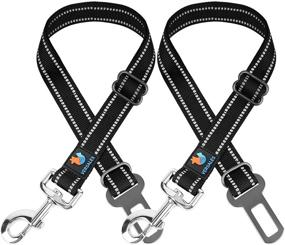 img 4 attached to 🐶 VERSALES Dog Seatbelt - Adjustable and Reflective Dog Car Seat Belt Harness for Travel Safety