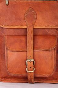 img 3 attached to 🎒 Genuine Leather Picnic Rucksack Backpack