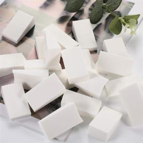 img 2 attached to 100-Piece White Latex Foam Wedges Cosmetic Sponges for Makeup Foundation and Beauty Tools