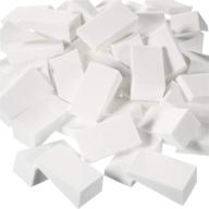 100-piece white latex foam wedges cosmetic sponges for makeup foundation and beauty tools logo