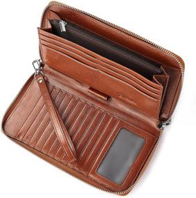img 4 attached to 🛡️ BOSTANTEN Leather Wallets: Ultimate Protection for Women's Handbags & Wallets - Wristlets with RFID Blocking
