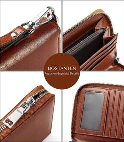 img 2 attached to 🛡️ BOSTANTEN Leather Wallets: Ultimate Protection for Women's Handbags & Wallets - Wristlets with RFID Blocking