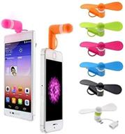📱 colorful & powerful 2-in-1 cell phone fan - mini summer accessory for iphone, ipad, android smartphone, tablet - (6 colors, pack of 6) logo