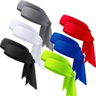 🎾 willbond 12 pieces tennis tie headband hair band: versatile dry head tie for sports - basketball, running, tennis, karate, athletics logo