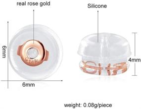 img 2 attached to Hypoallergenic Silicone Earring Backings for Girls' Jewelry - Replacements for Allergic Reactions