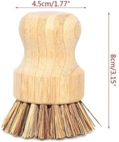 img 3 attached to 🌿 ECOFWORLD Bamboo Mini Scrub Brush Set - Wooden Dish Brush with Coconut Sisal Bristles - Pot Scrubber Brushes for Cast Iron Skillet, Kitchen Sink, Bathroom, and Household Cleaning - Long Lasting