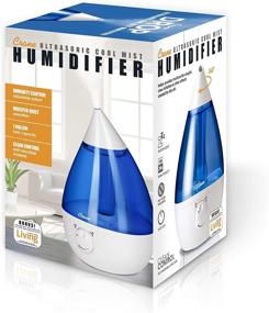 img 2 attached to Renewed Crane Drop Ultrasonic Cool Mist Humidifier - Filter Free, 1 Gallon, 500 Sq Ft Coverage - Blue and White: Ideal for Plants, Home, Bedroom, Nursery, and Office