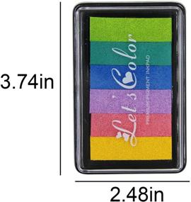 img 3 attached to ANKOMINA 5 Pack 30 Shade Colors Gradient Rainbow Craft Ink Pads – Colorful Rubber Stamp 🌈 Pads for Teachers, Kids, DIY Fingerprint Handprint Card-Making & Scrapbooking – Washable Finger Ink Pads (Pack A)