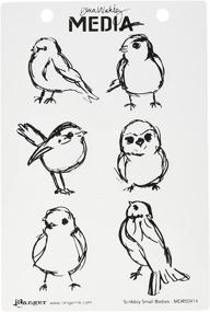 img 2 attached to 🐦 Dina Wakley Media Scribbly Small Birdies Cling Stamps, 6x9 Inches