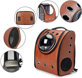 img 2 attached to 🐱 GINYICY Portable Travel Pet Carrier Backpack: Space Capsule Bubble Design for Cat and Small Dog, Waterproof & Airline Approved