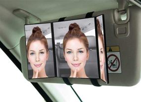 img 4 attached to 🚗 Zento Deals Зеркало для макияжа на козырьке автомобиля: крепится к солнцезащитному козырьку для макияжа в пути