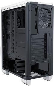 img 1 attached to 🖥️ Apevia Crusader-F-WH Mid Tower Gaming Case: Full-Size Tempered Glass, USB3.0/USB2.0/Audio Ports, 4 RGB Fans, White Frame