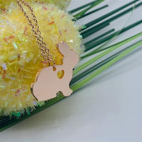 img 3 attached to 🐰 Easter Bunny Necklace for Girls/Women - Mall of Style Rabbit Pendant Necklace - Ideal Easter Gifts and Jewelry for Girls/Women - Exquisite Stainless Steel Hare Jewelry