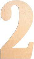 🔢 unfinishedwoodco 18 inch vintage style wooden monogram number for home décor - unfinished vintage wood large digit for bedroom or kitchen, wall art above baby crib or teen room - digit 2 logo