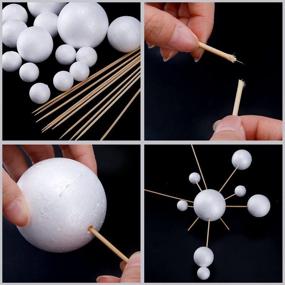 img 1 attached to 🚀 Explore the Universe: Pllieay Solar System Model with 14 Polystyrene Spheres and 10 Bamboo Sticks for School Projects