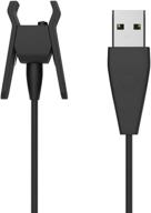 ⚡ зарядное устройство moko для fitbit alta / ace с кнопкой сброса - запасной usb кабель для зарядки, док-станция, длина кабеля 10,8 дюйма (275 мм), черный логотип