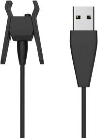 img 4 attached to ⚡ Зарядное устройство MoKo для Fitbit Alta / Ace с кнопкой сброса - запасной USB кабель для зарядки, док-станция, длина кабеля 10,8 дюйма (275 мм), черный