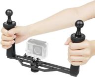 📸 aluminium alloy underwater video light stabilizer tray for gopro, osmo, and cameras with 1/4-inch screw hole logo