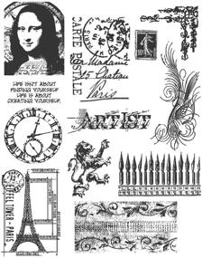 img 1 attached to Tim Holtz Cling Rubber Stamp Set 7x8.5-Inch: Mini Classics by Stampers Anonymous