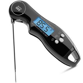 img 4 attached to 🌡️ MOSSRW Meat Thermometer - Instant Read Digital Food Thermometer with LCD Backlight, Waterproof Ultra Fast Cooking Thermometer for Kitchen, Grilling, BBQ, Baking, Liquids - Calibration Included