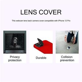 img 1 attached to 📷 Privacy & Security Camera Lens Cover for iPhone 12 Pro - Strong Adhesive, Lens Protector