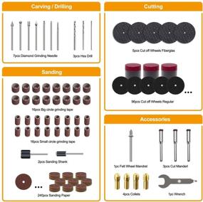 img 2 attached to 🔧 Набор аксессуаров для инструмента Toolman: шлифовальные, заточные и полировочные инструменты