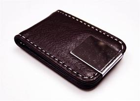 img 1 attached to 💼 Stylish Fine Leather Magnetic Money Clip for Men's Accessories