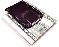 💼 stylish fine leather magnetic money clip for men's accessories logo