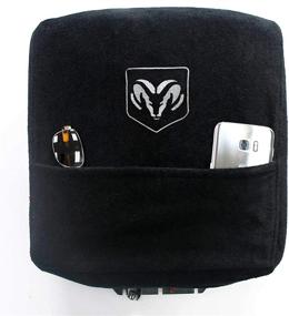 img 2 attached to Официально лицензированный чехол Seat Armour Custom Fit для консоли - из хлопка (черный) для моделей Dodge Ram со складными сиденьями, третьими рядами и скамьей.