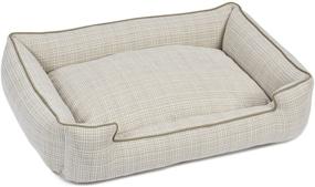 img 1 attached to 🐶 Small Jax and Bones Odessa Mist Standard Wool Blend Lounge Dog Bed - 24 x 18 x 7 inches