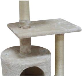 img 2 attached to 🐱 KIYUMI Cat Tree Tower with Sisal Scratching Posts, Cozy Hammock, Jump Platform, and Multiple Levels - Interactive Cat Furniture Activity Center and Play House.