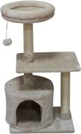 🐱 kiyumi cat tree tower with sisal scratching posts, cozy hammock, jump platform, and multiple levels - interactive cat furniture activity center and play house. logo